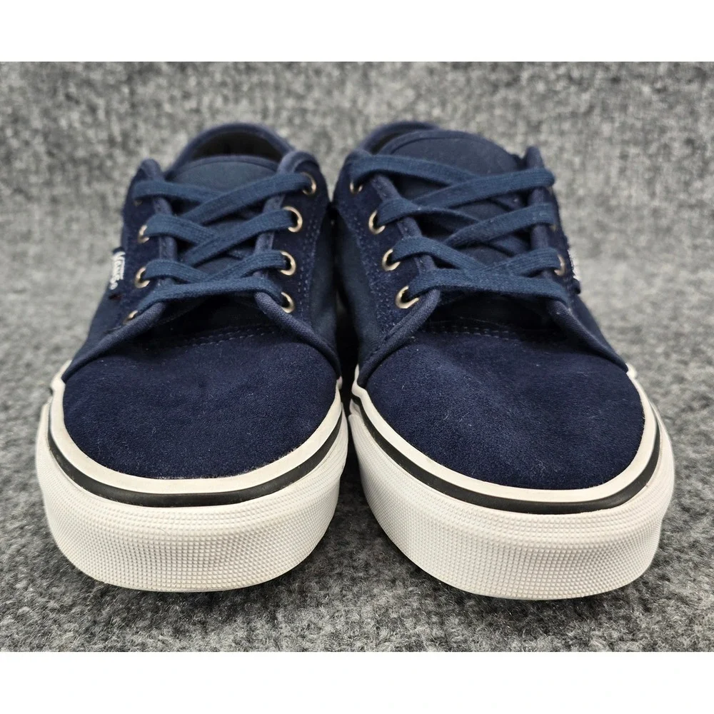 Vans Skate Chukka Low Pro Sneakers Kids Sz 3.5 Navy Suede Canvas Shoes School
